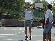 Dave shootin' some hoops...