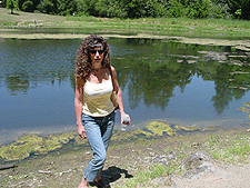Heidi by the pond.