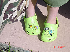 Hunter's garden shoes.