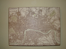 New London map hanging