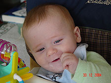 Hunter likes to eat his cereal.