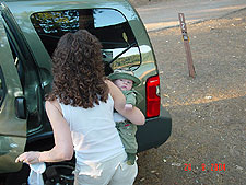 Hunter in his camo hat.