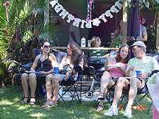 Hanging out in the back yard...