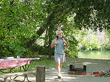 Dave gives Hunter a ride.