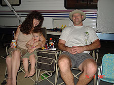 Enjoying a warm evening outdoors.