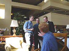 Paul, Ryan, Austin, and Nick at the Doubletree bar.