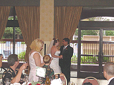 The bride and groom's first dance.