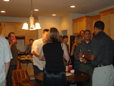 Socializing in the kitchen...