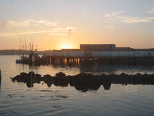 Sunset from our table.