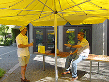 Dave and John outside of J.