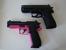 Dave's gun and Heidi's gun