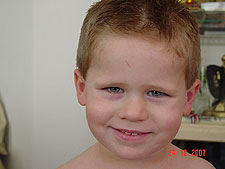 Hunter finally holds still for a picture