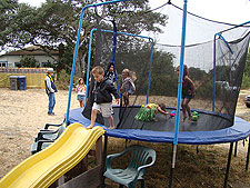 Hunter taking a break from jumping