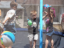 Hunter on the trampoline