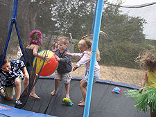 Hunter on the trampoline