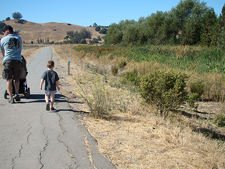 walking on the trail