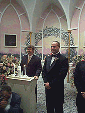 Waiting at the alter.
