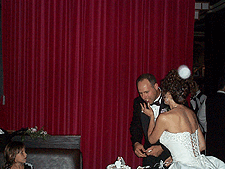 Heidi feeding Dave.