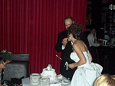 Dave feeding Heidi.