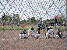 Getting ready for the game.